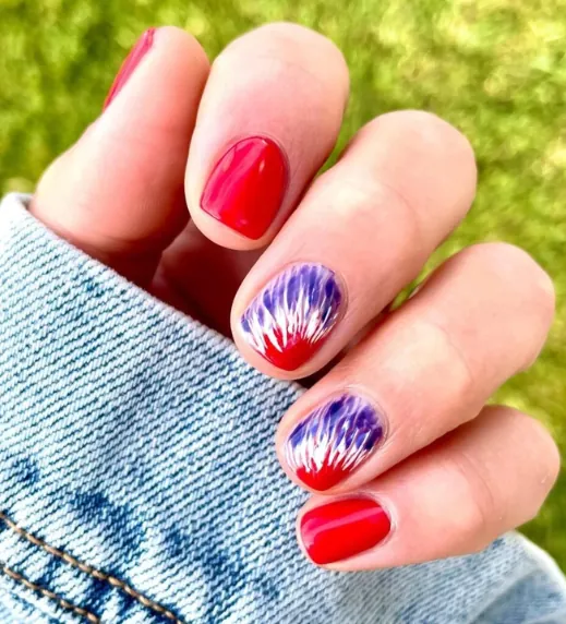 Firework-Inspired Nails